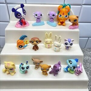 Littlest Pet Shop LPS Collection Bunnies Fish Peacock Monkey Animals Cats Snail